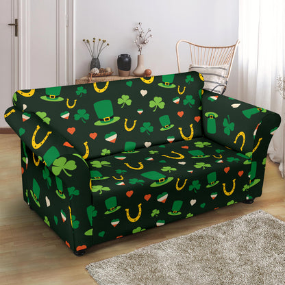 Shamrock Print Design LKS308 Loveseat Couch Slipcover