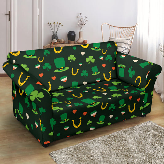 Shamrock Print Design LKS308 Loveseat Couch Slipcover