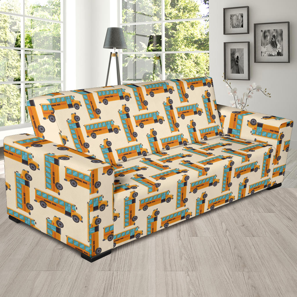 School Bus Print Design LKS305 Sofa Slipcover