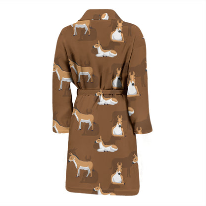 Donkey Print Design LKS401 Men Bathrobe