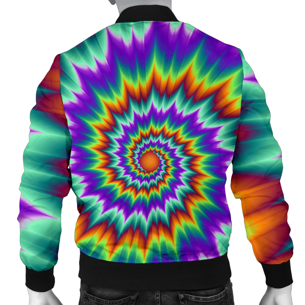 Optical illusion Pulsing fiery spirals Men Bomber Jacket
