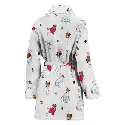 Russell Terriers Print Design LKS308 Women Bathrobe