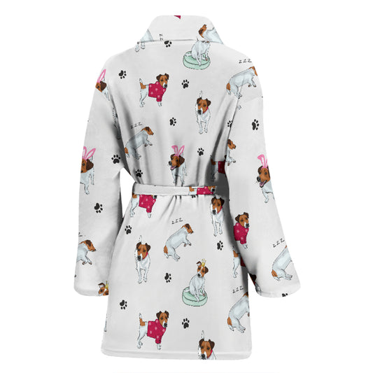 Russell Terriers Print Design LKS308 Women Bathrobe