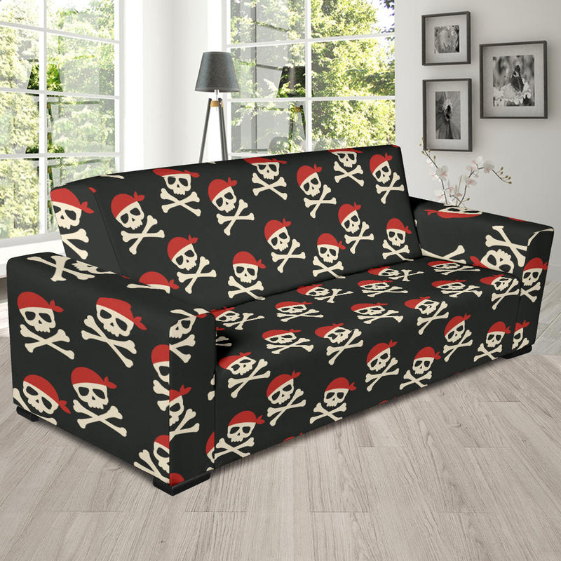 Pirate Pattern Print Design A04 Sofa Slipcover