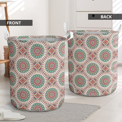Bohemian Round Style Print Laundry Basket