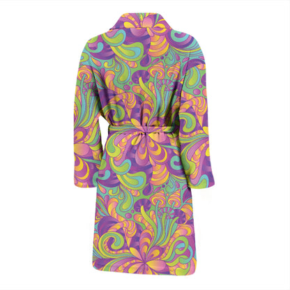 Trippy Print Design LKS306 Men Bathrobe