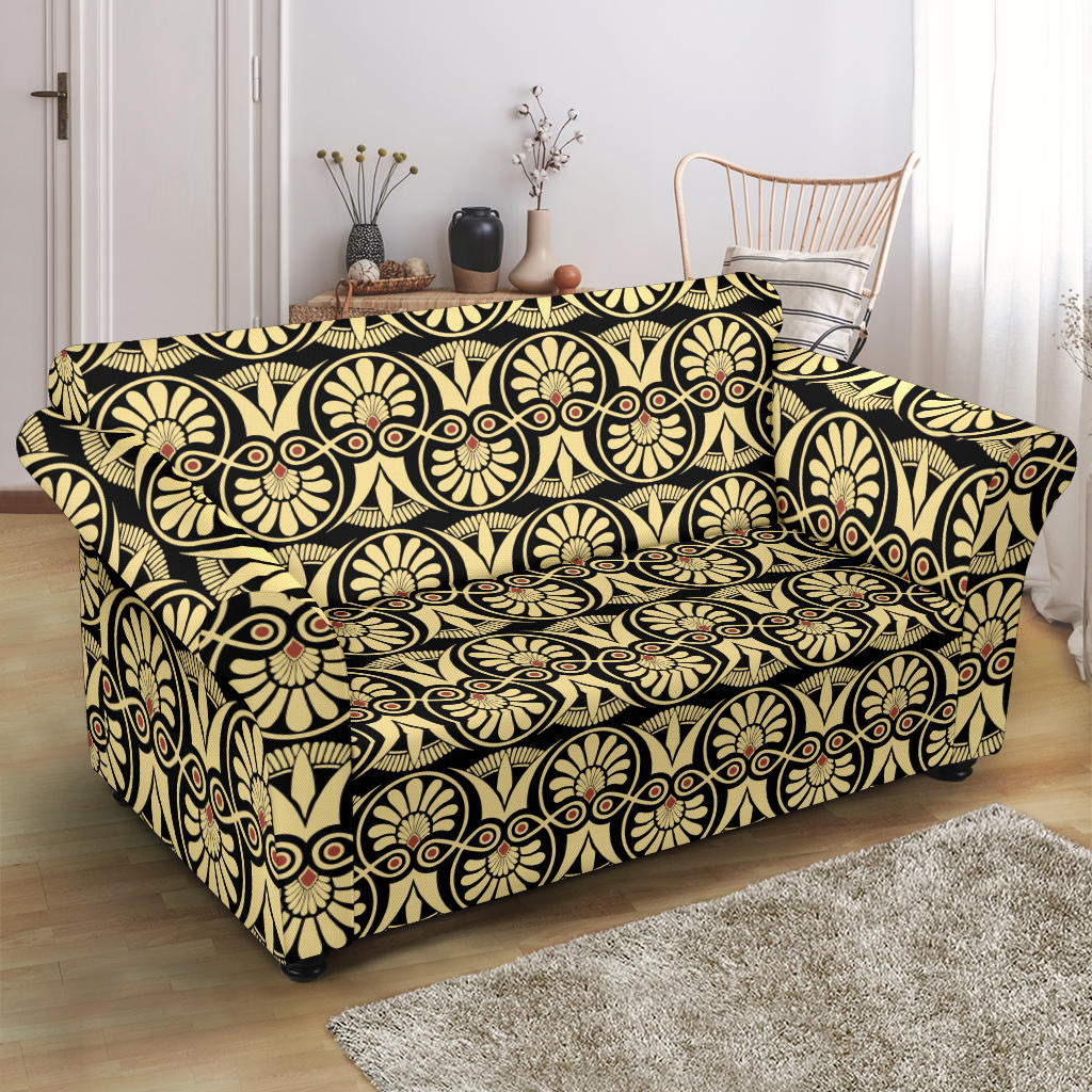 Ancient Greek Print Design LKS3014 Loveseat Couch Slipcover