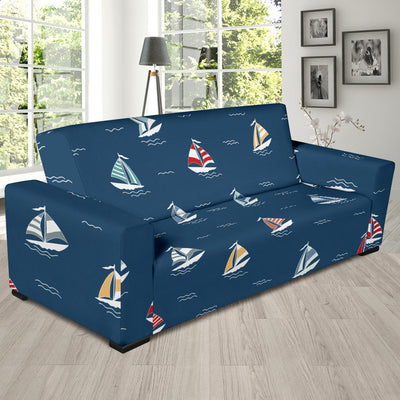 Sailing Ships Pattern Print Design A02 Sofa Slipcover