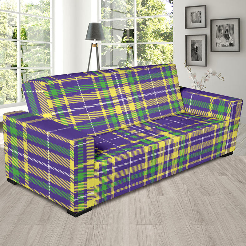 Mardi Gras Pattern Print Design 010 Sofa Slipcover