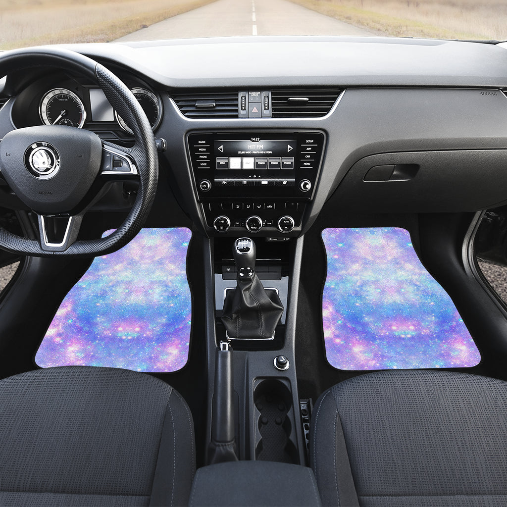 Galaxy Stardust Pastel Color Print Car Floor Mats Front Back