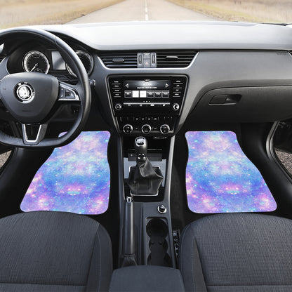 Galaxy Stardust Pastel Color Print Car Floor Mats Front Back