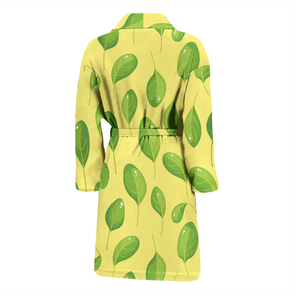 Spinach Print Design LKS302 Men Bathrobe