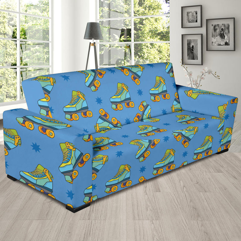 Roller skate Pattern Print Design A04 Sofa Slipcover