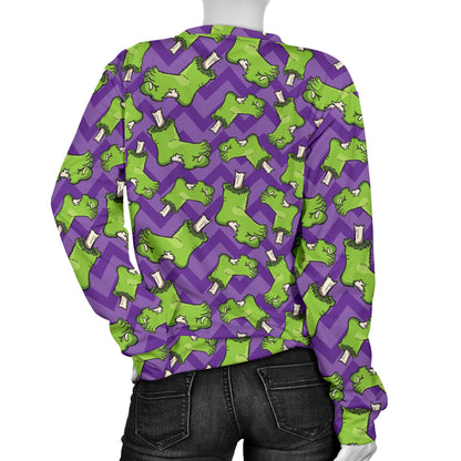 Zombie Foot Design Pattern Print Women Long Sleeve Sweatshirt