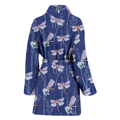 Dragonfly Print Design LKS401 Women Bathrobe