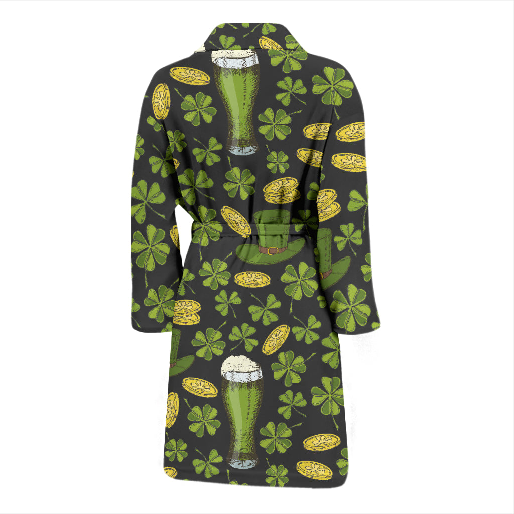 St Patricks Day Print Design LKS307 Men Bathrobe