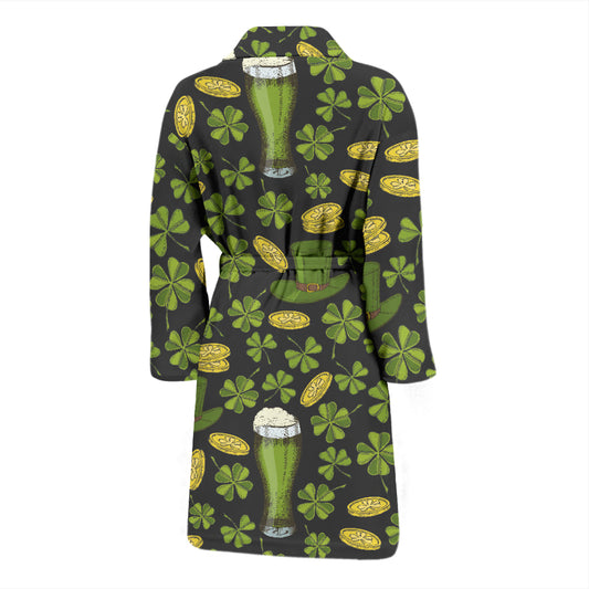 St Patricks Day Print Design LKS307 Men Bathrobe