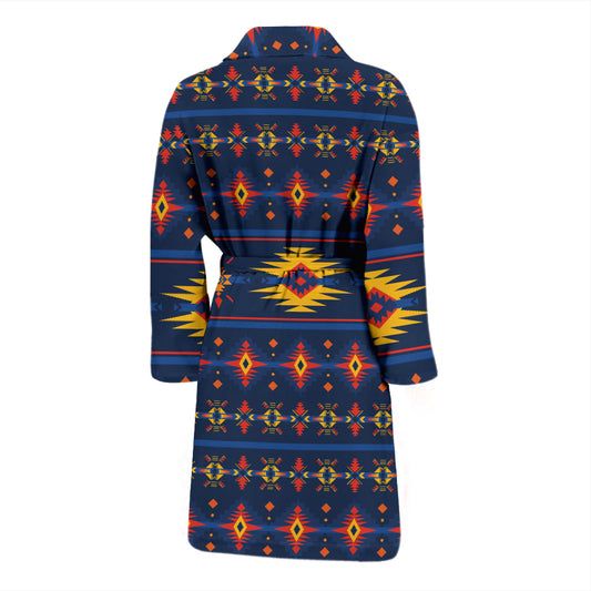 Southwest Pattern Print Design LKS306 Men Bathrobe