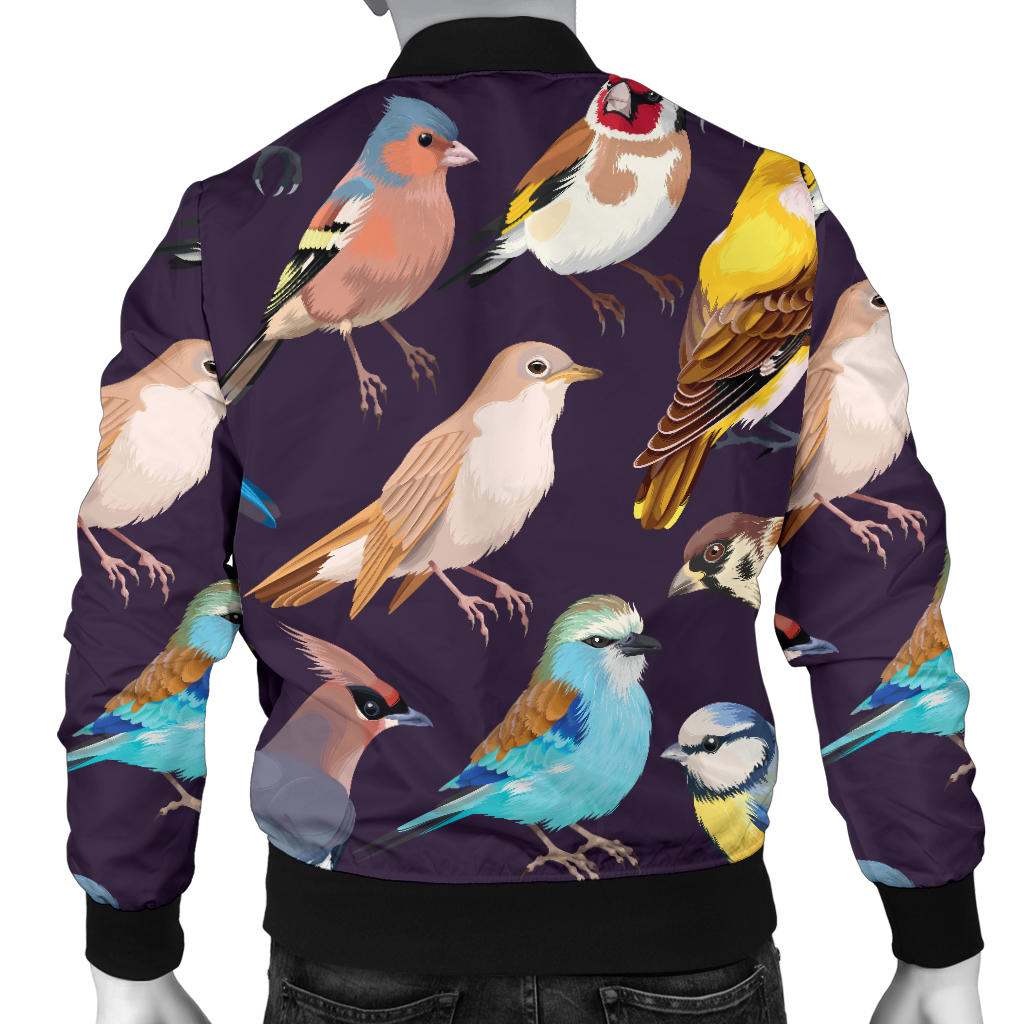 Bird Cute Print Pattern Men Bomber Jacket
