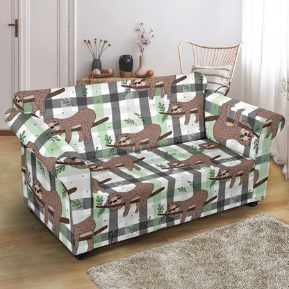 Sloth Print Design LKS301 Loveseat Couch Slipcover
