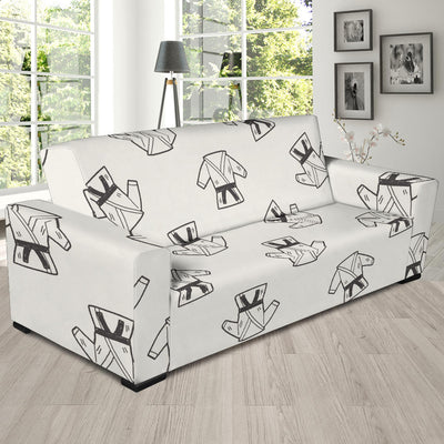 Karate Pattern Print Design 01 Sofa Slipcover