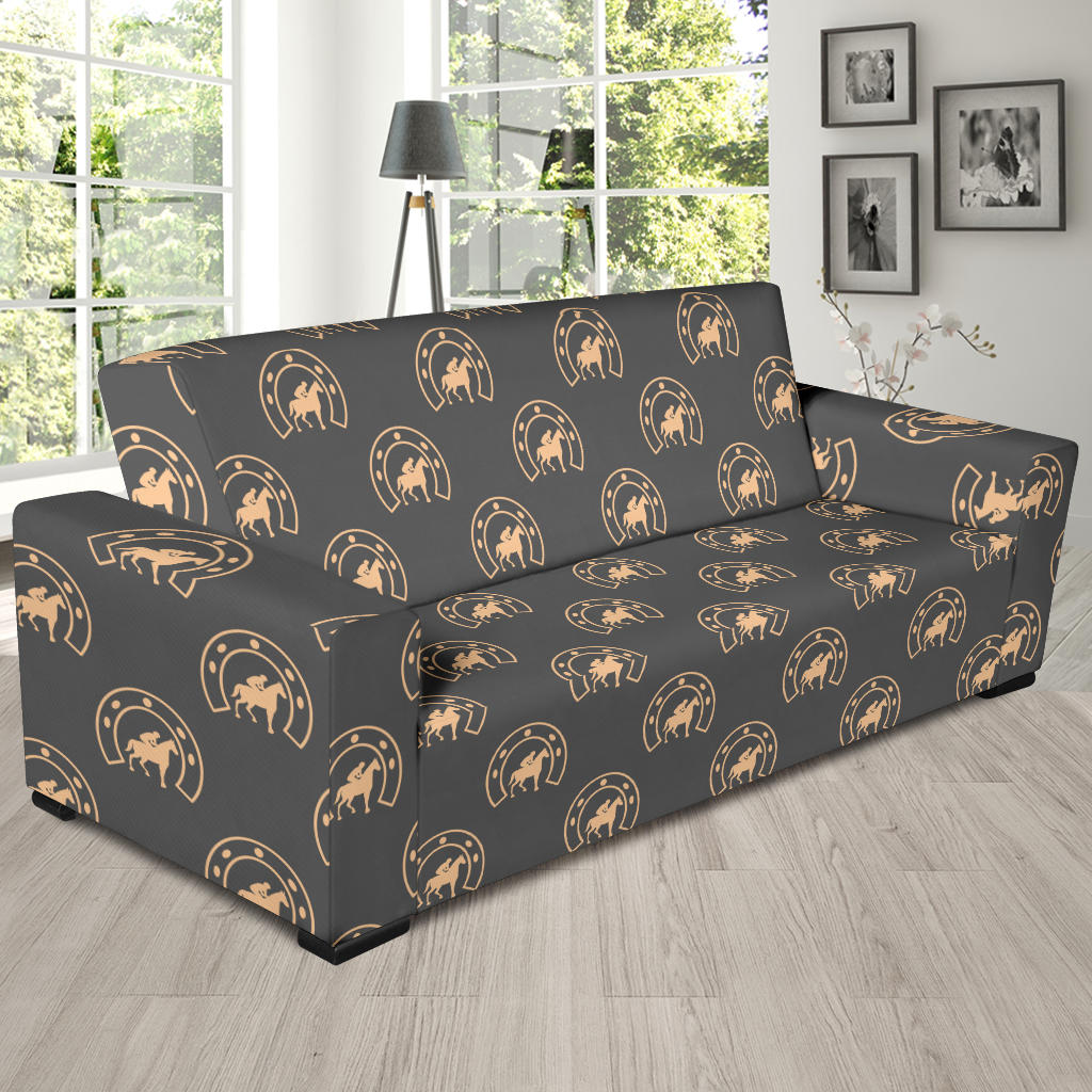 Horseshoe Print Design LKS306 Sofa Slipcover