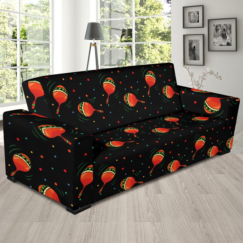 Maracas Pattern Print Design 03 Sofa Slipcover