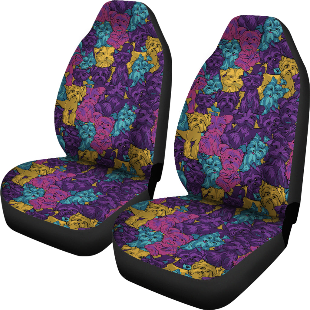 Yorkshire Terriers Print Design LKS3010 Car Seat Covers