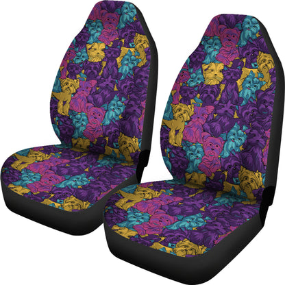 Yorkshire Terriers Print Design LKS3010 Car Seat Covers