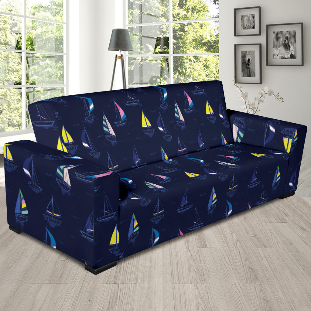 Sailboat Print Design LKS305 Sofa Slipcover