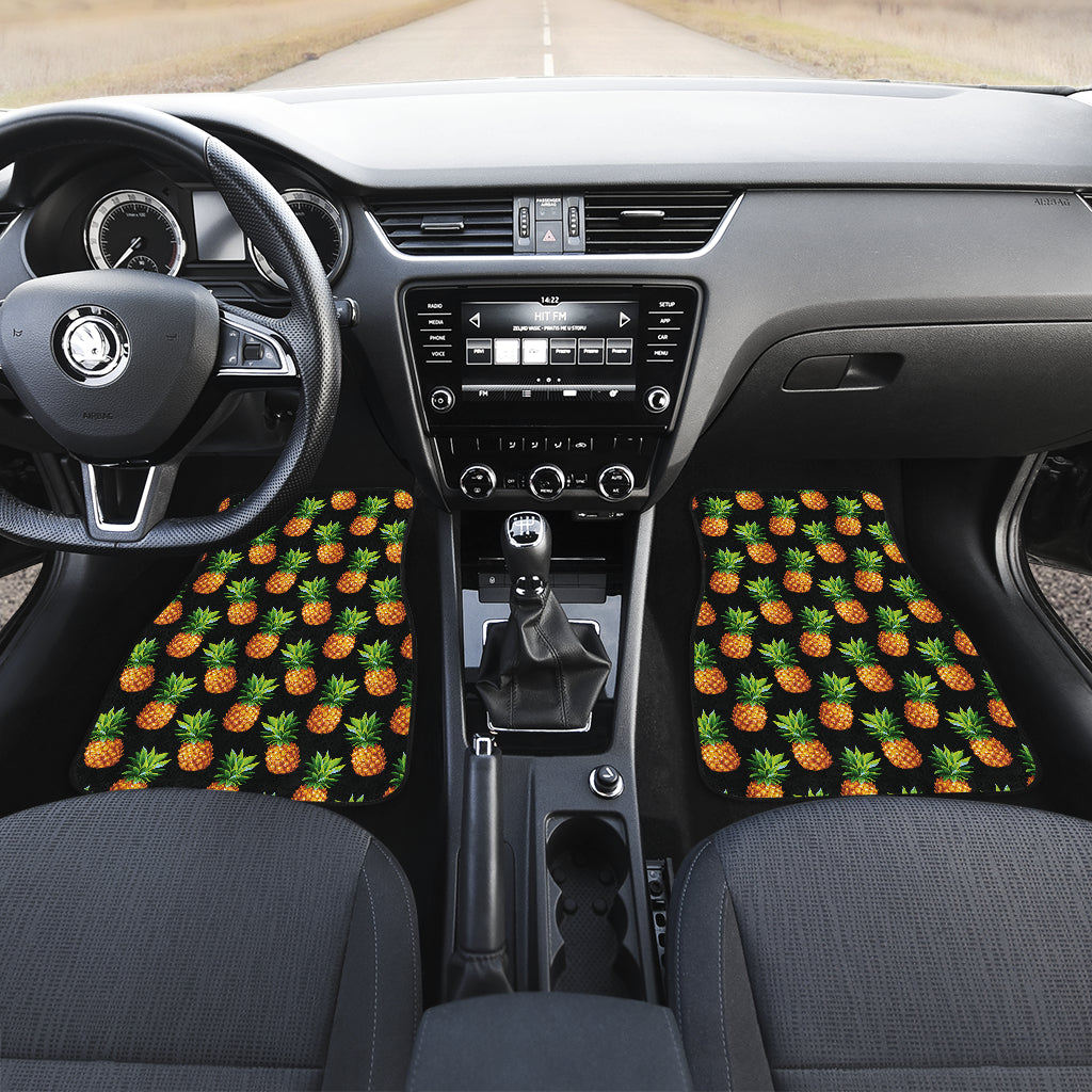 Pineapple Cute Print Design Pattern Car Floor Mats Front Back