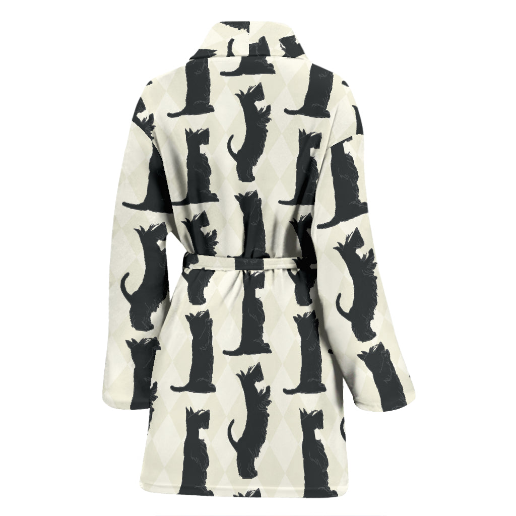 Scottish Terriers Print Design LKS309 Women Bathrobe