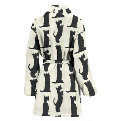 Scottish Terriers Print Design LKS309 Women Bathrobe
