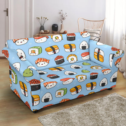 Sushi Print Design LKS303 Loveseat Couch Slipcover