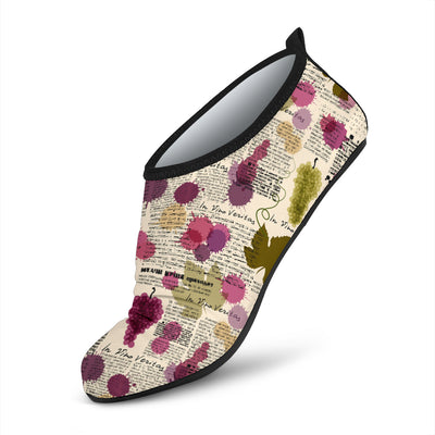 Wine Style Design Print Aqua Water Shoes