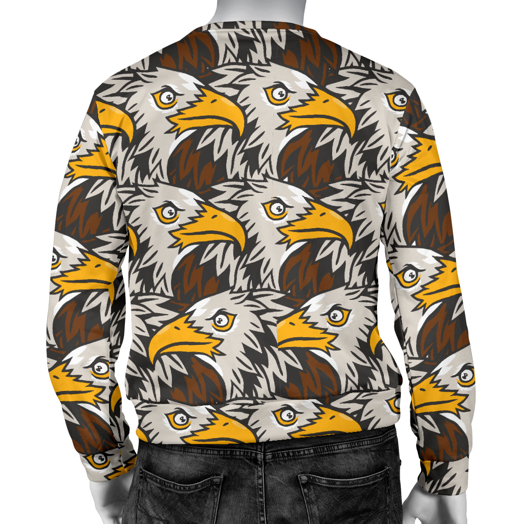 Eagles Head Pattern Men Long Sleeve Sweatshirt