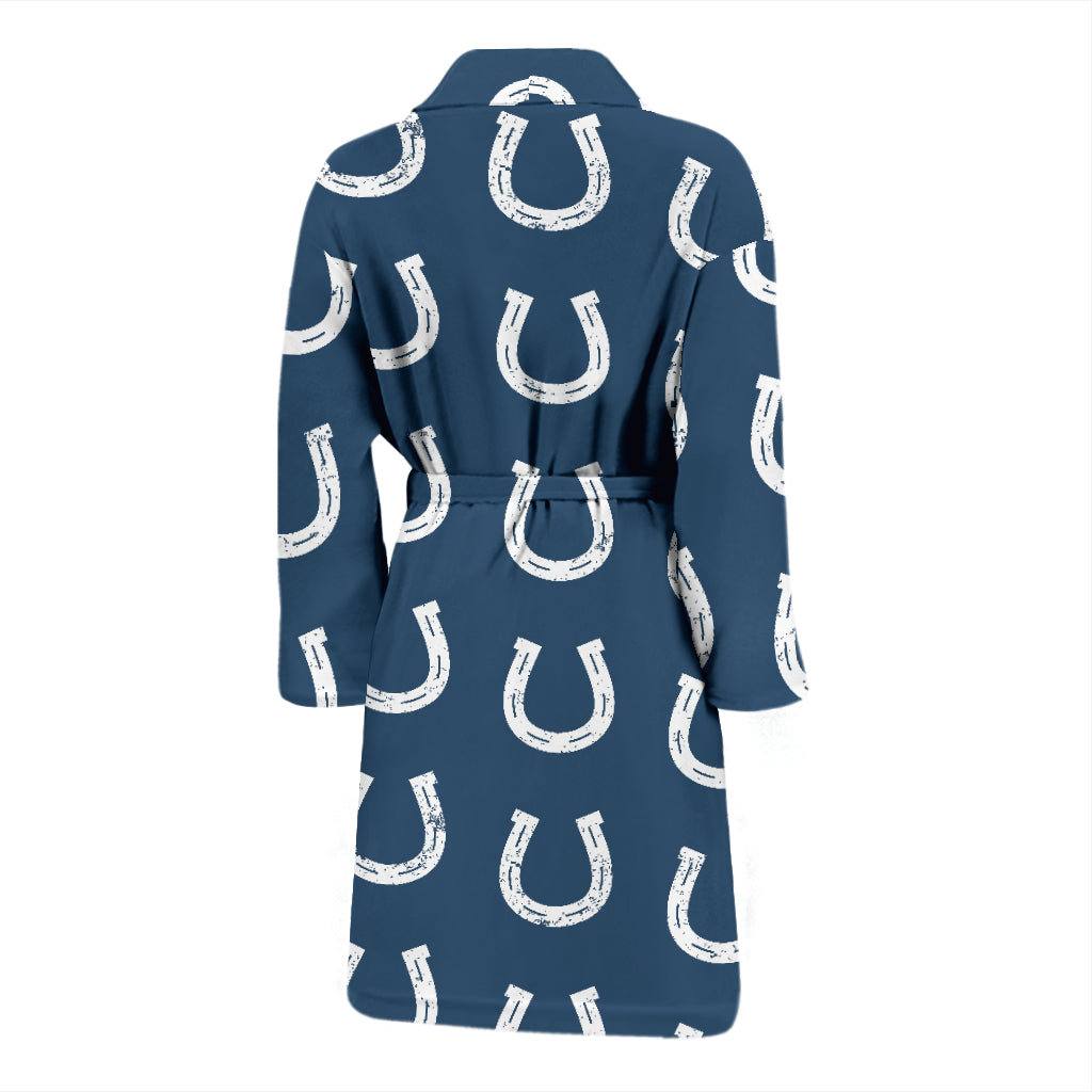 Horseshoe Print Design LKS301 Men Bathrobe