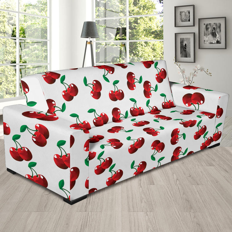 Cherry Pattern Print Design 01 Sofa Slipcover