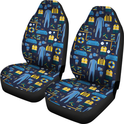 Scuba Equipment Print Design LKS305 Car Seat Covers