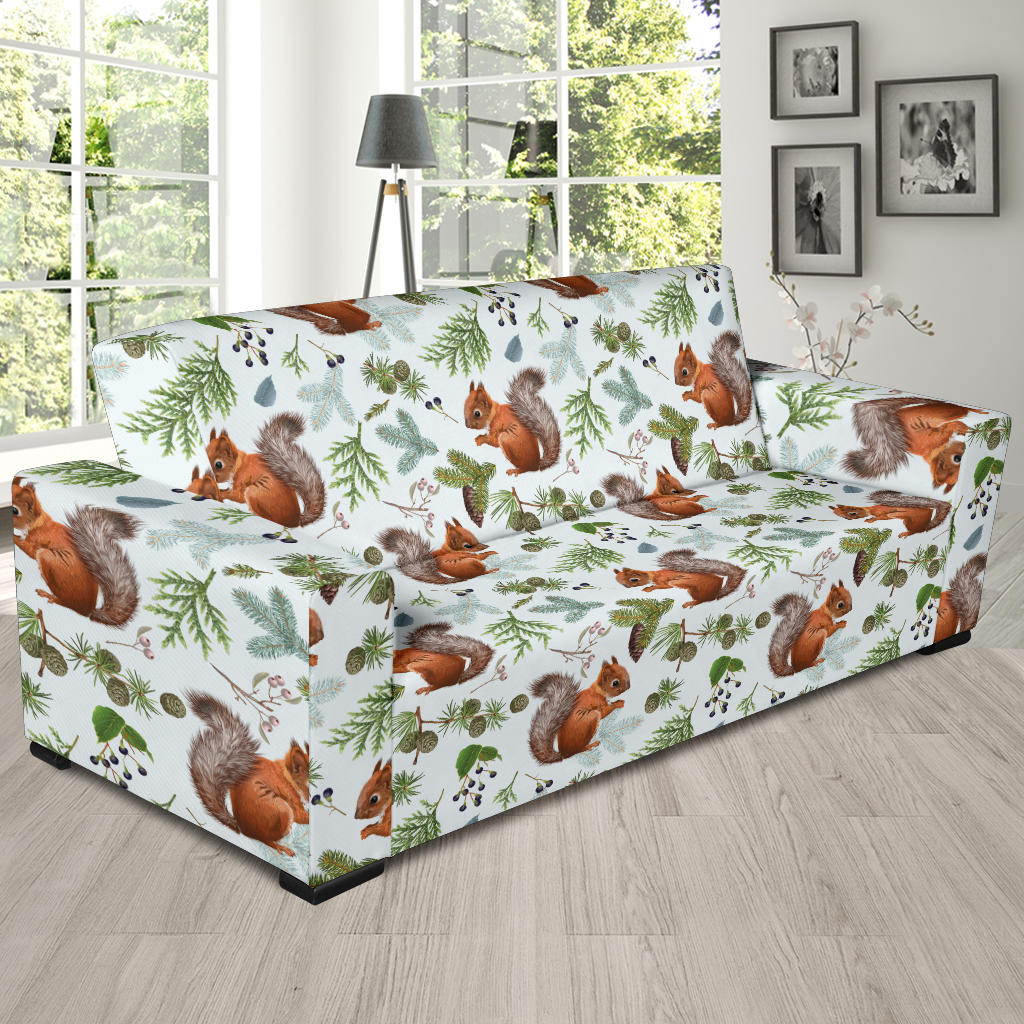 Squirrel Print Design LKS308 Sofa Slipcover