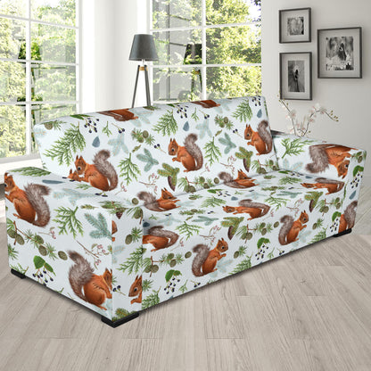Squirrel Print Design LKS308 Sofa Slipcover