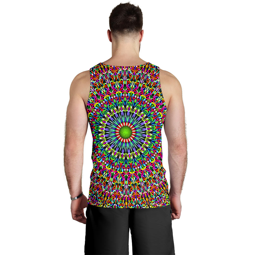 Bohemian Colorful Style Print Men Tank Top