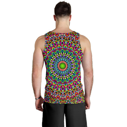 Bohemian Colorful Style Print Men Tank Top
