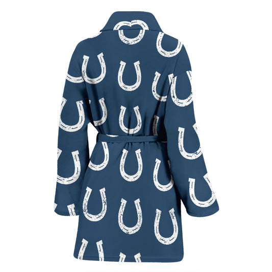 Horseshoe Print Design LKS301 Women Bathrobe