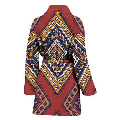 Native Pattern Print Design A06 Women Bathrobe