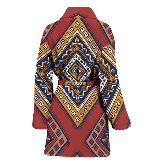 Native Pattern Print Design A06 Women Bathrobe