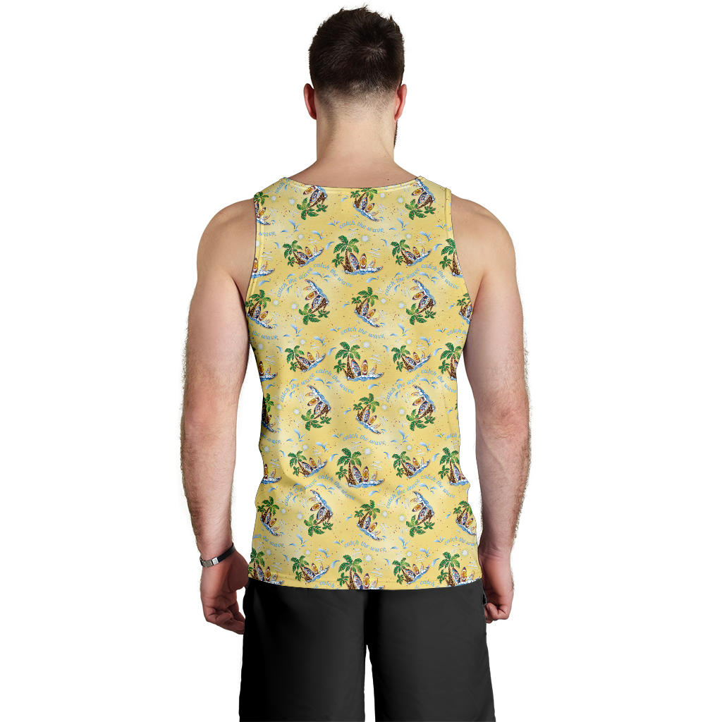 Surf Catch the Wave Design Men Tank Top