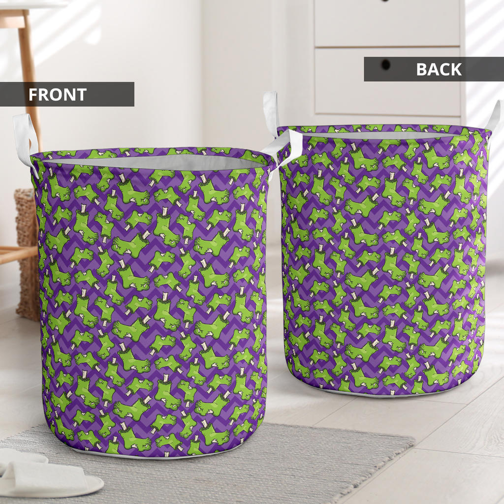 Zombie Foot Design Pattern Print Laundry Basket