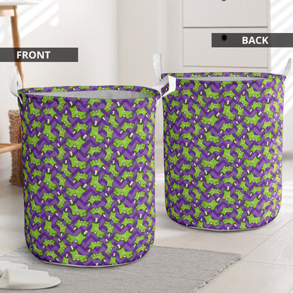 Zombie Foot Design Pattern Print Laundry Basket