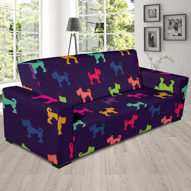 Schnauzers Pattern Print Design A05 Sofa Slipcover